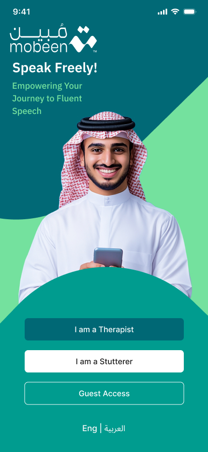 Mobeen mobile app screen 1