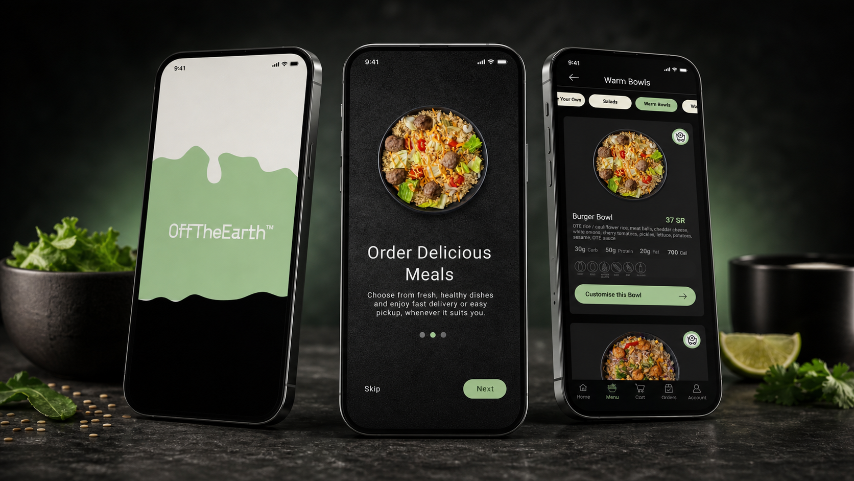 OTE (Off The Earth) mobile app studio composition 1